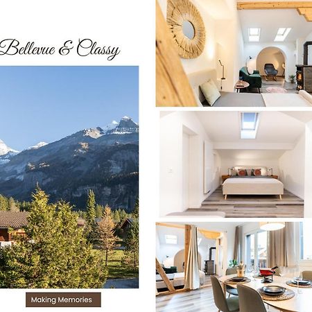 Bellevue & Classy Mountain View Apartment Kandersteg Exteriör bild