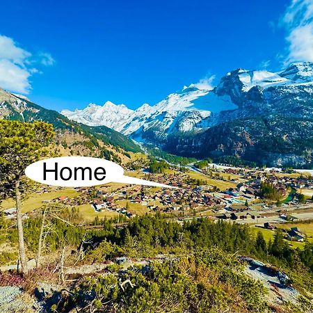 Bellevue & Classy Mountain View Apartment Kandersteg Exteriör bild